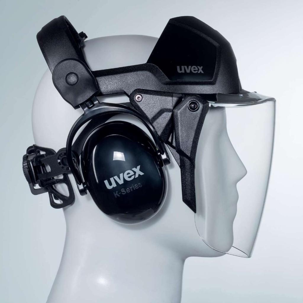 UVEX Fios Face Guard with Earmuffs