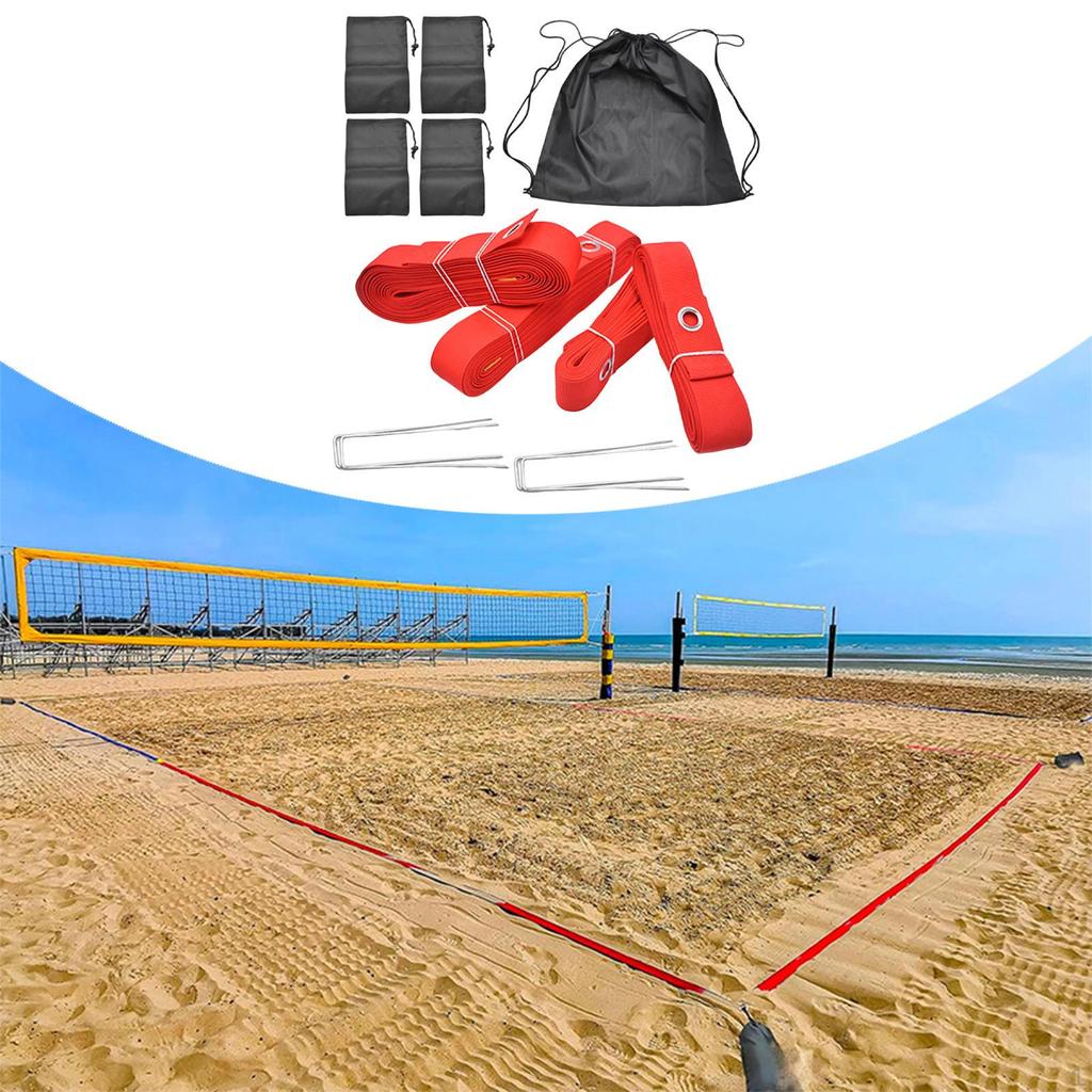 Linien-Set für Beachvolleyball 52,5 Fuß und 26,2 mit Sandsäcken