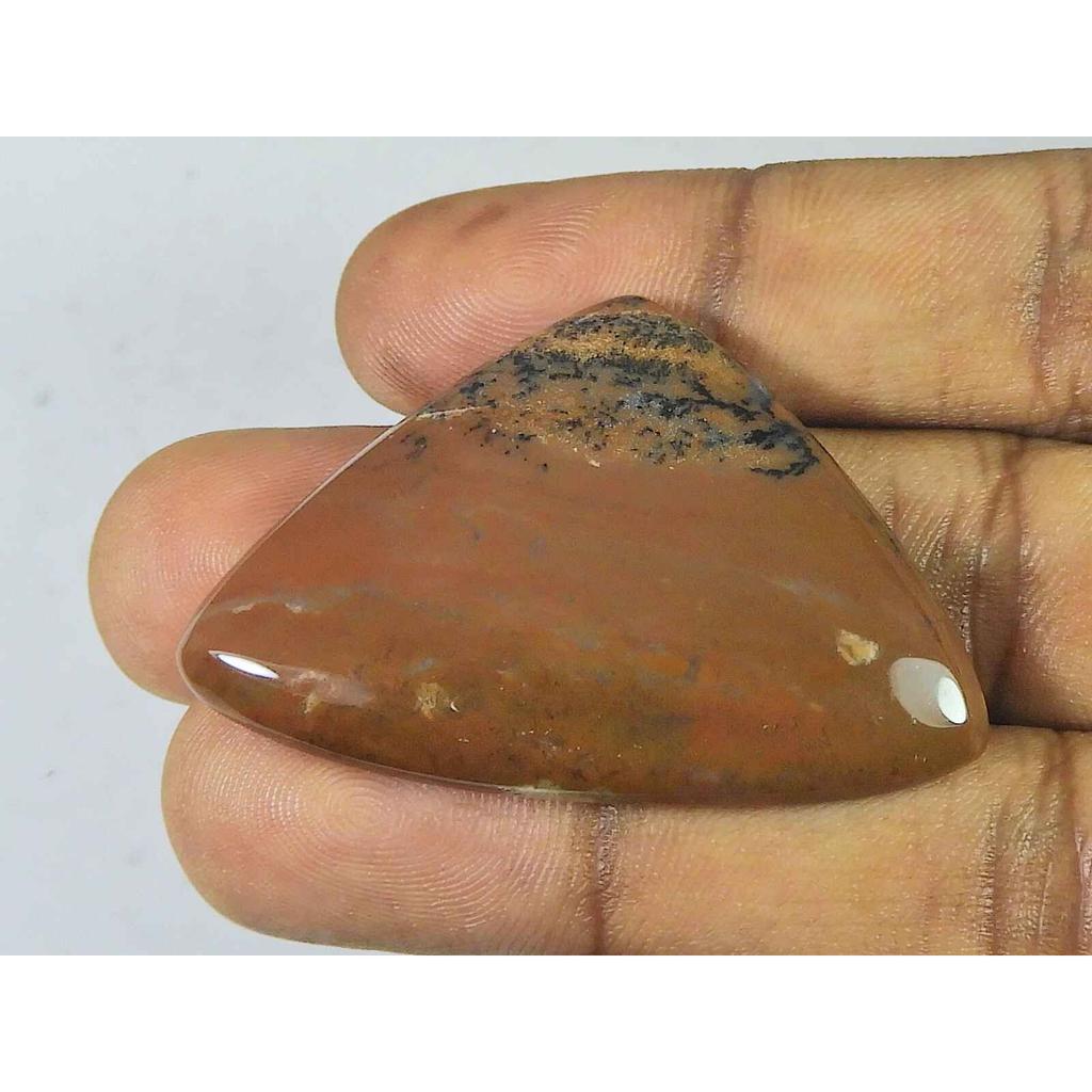 32X46X06MM Natural Honey Dendrite Fancy Shape Cabochon Loose Gemstone 62Cts. SK-3450