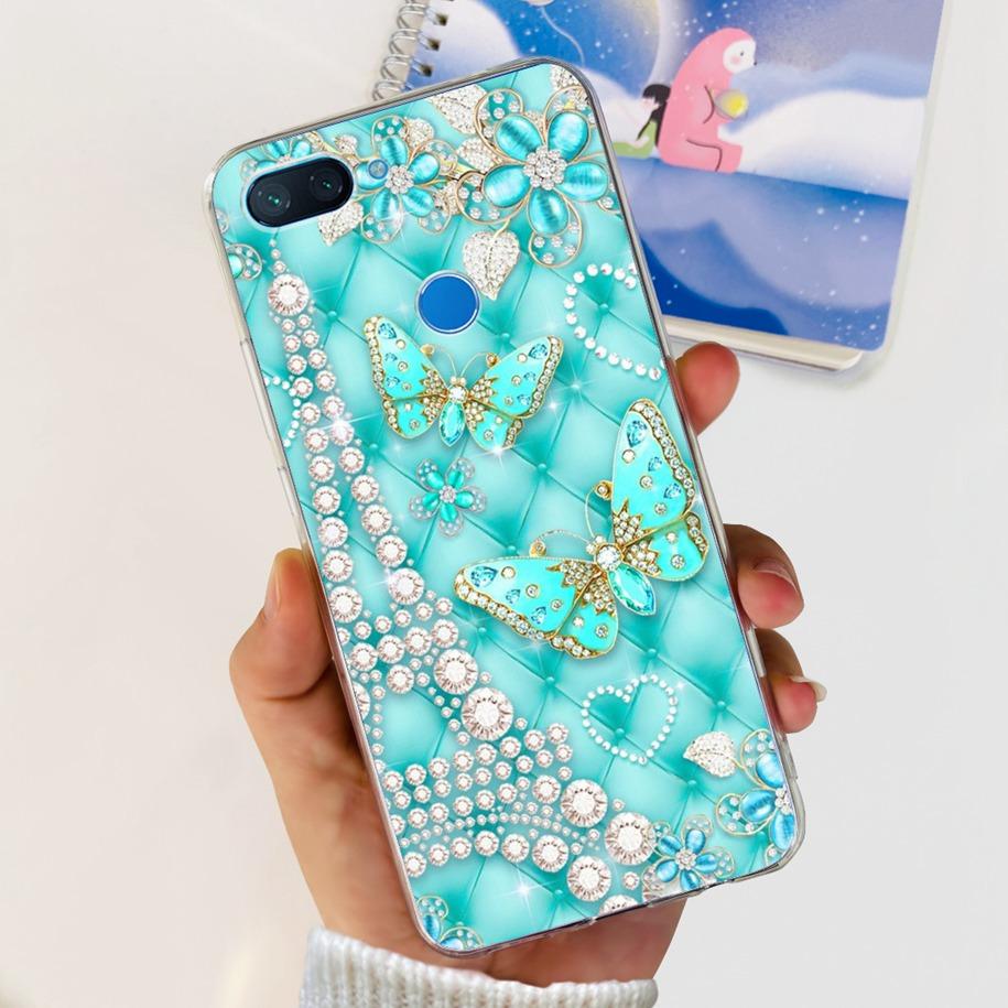For Xiaomi Mi 8 Lite Case Fashion Soft Silicone Phone Case For Xiaomi Mi 8 SE / Mi 8 Pro Mi8 Lite Clear Tpu Cover Astronaut Capa