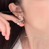 Di Jia D-House Two-Tone Tassel Bow Stud Earrings with Large & Small Pearls, Women's Fashion Luxury Style, 925 Silver.
