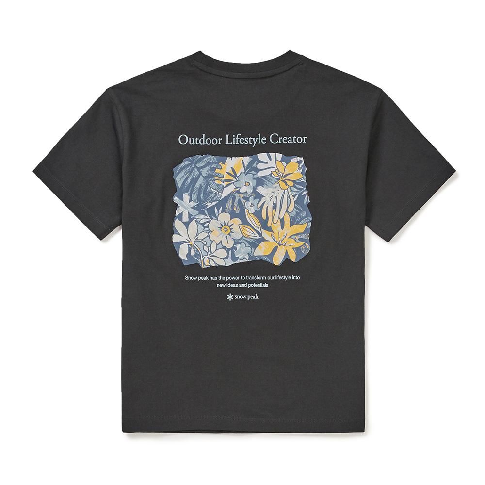 [Snowpeak] Kids Tropical Graphic Short Sleeve T-shirt Dark Charcoal (S24MKFTS91)
