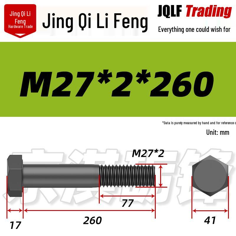 M8-M27 Sechskantschraube mit Feingewinde, Teilgewinde für Maschinenbau, Festigkeitsklasse 12.9