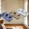1 Set 1:12 Mini Dollhouse Furniture Italian Leather Sofa Simulation Miniature Living Room Chairs Decor Kids Pretend Play Toy