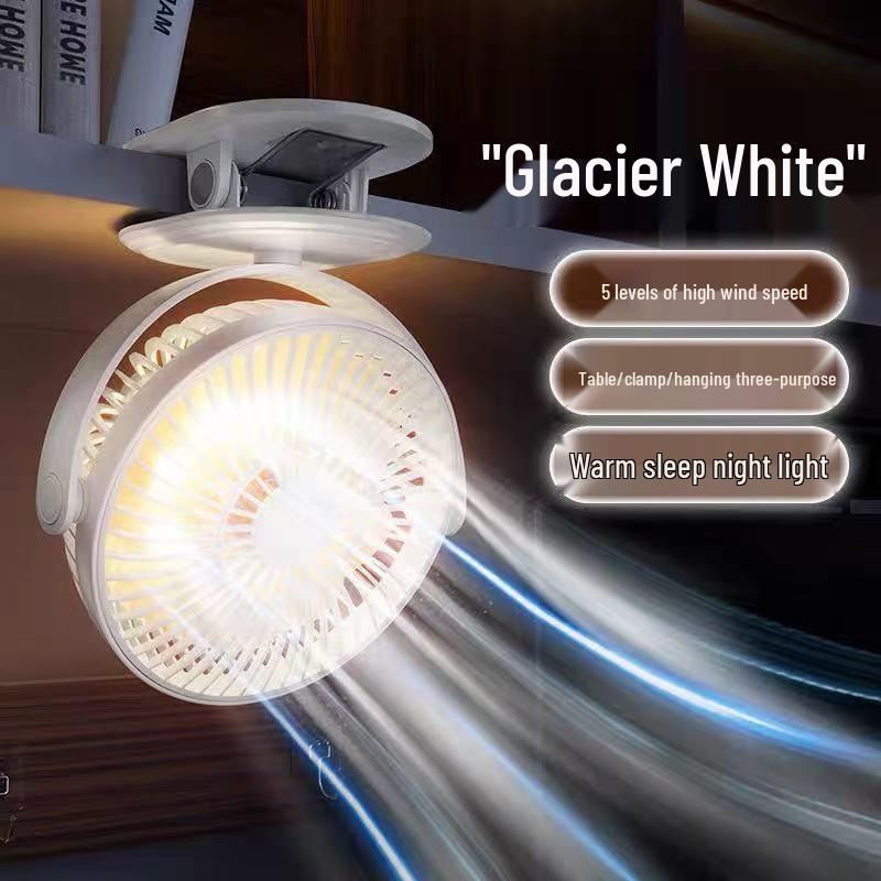 

USB Rechargeable 5-Speed Silent Clip Fan for Bedroom, Desk, or Office Use Clip Fan