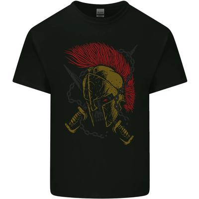 Roman Demon Skull MMA Gym Spartan Helmet Kids T-Shirt Childrens
