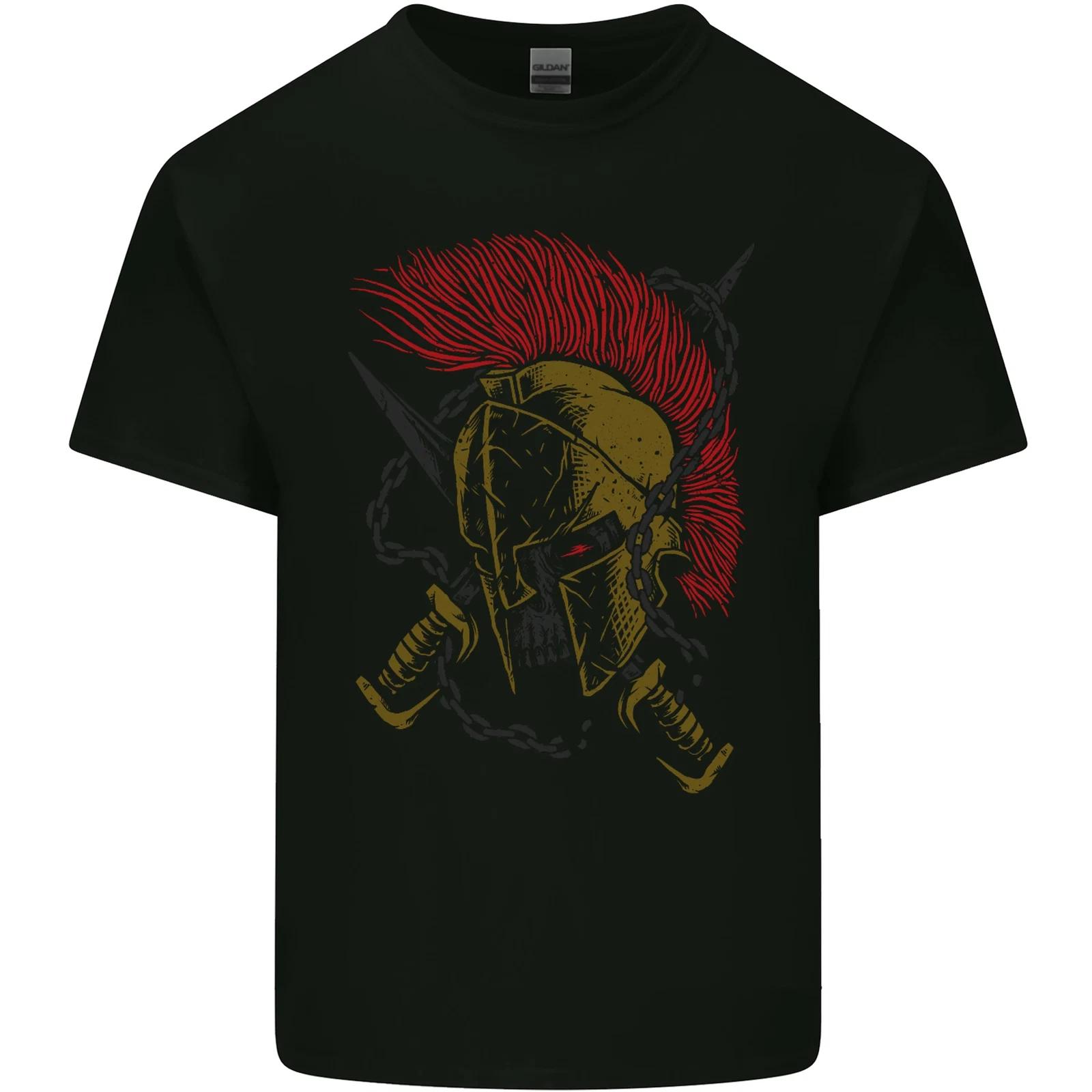 Roman Demon Skull MMA Gym Spartan Helmet Kids T-Shirt Childrens 3XL