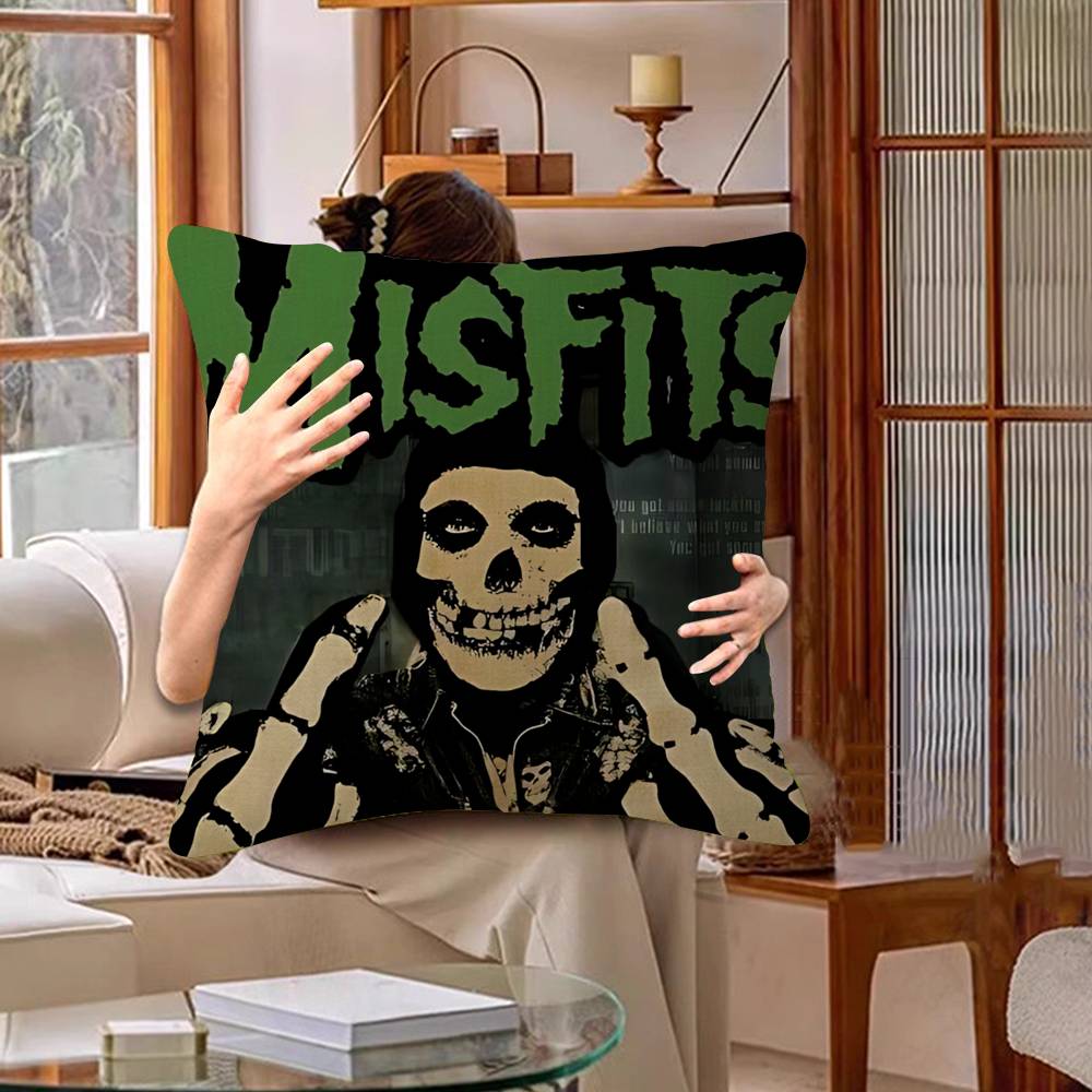 Classic M-Misfits Punk Band Cushion Cover Decorative Pillow Sofa Home Decor Case Pillow Cases