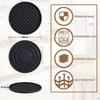 Coasters for Drinks 6 Pack Drink Coaster with Holder Heat Resistant Silicone Cup Mat Tabletop Protection Non-Slip Coasters JT572