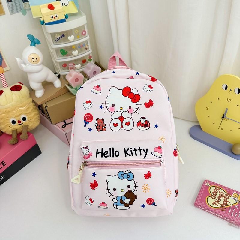 Hello Kitty Kuromi Cinnamoroll My Melody Printed Children Backpack For Daily Use