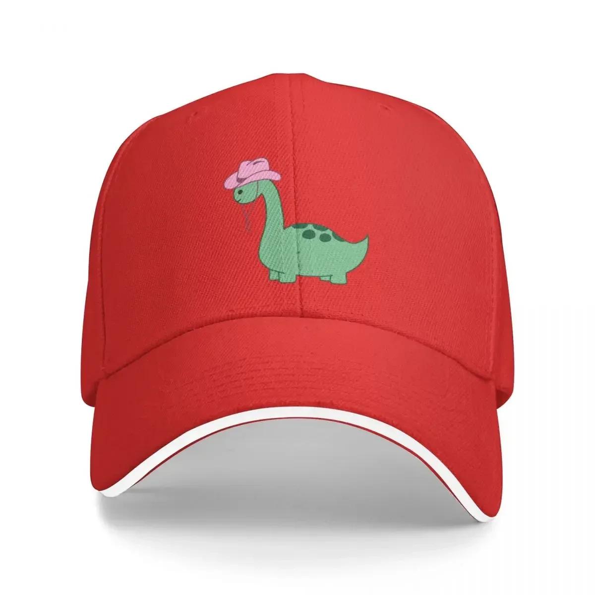 Green Dinosaur wearing a Pink Cowboy Hat Baseball Cap Thermal Visor Sports Cap WoUnisex WoWoUnisexs Adjustable cap