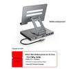 Lanshuo Foldable 360° Rotation Tablet Stand with HDMI and USB Hub.