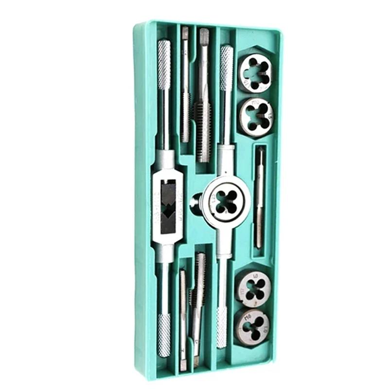 AB66-Метрический набор ручных метчиков и плашек, пробки для резьбы, инструменты для развертывания с прямым конусом