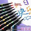 Double-Headed Glitter Marker Fluorescent Pen for Art, DIY, and Dual-Color Notes