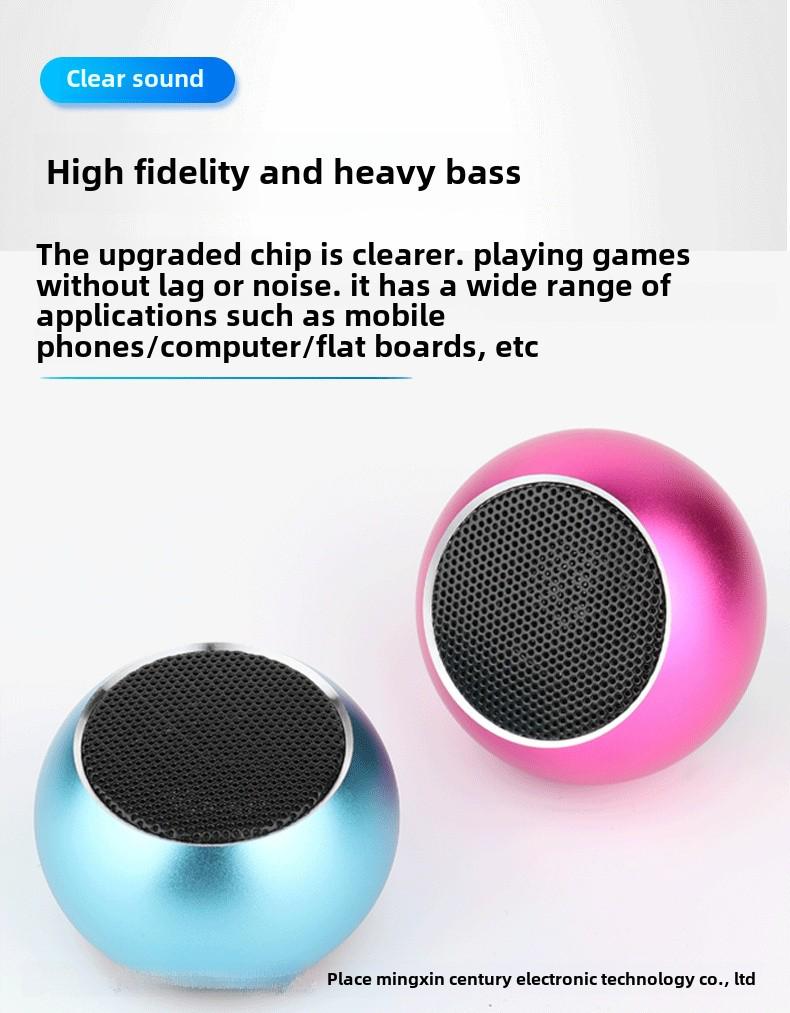 Metal Card-Insertable Bluetooth Mini Speaker with Subwoofer