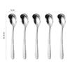 5-Pack Hammer Patterned Square Stainless Steel Coffee Spoon 304 Dessert Ice Cream Spoon Kitchen Dining Utensil4