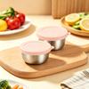2Pcs 40ML Stainless Steel Salad Dressing Container - Leakproof Lidded Sauce Cups, Portable Dipping Dishes for Sauces