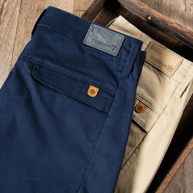 Men's Pants Solid Color Work Wear Casual Pant Wide Korean Y2k Clothing Jogger Cargo Trousers Male Big Size 40