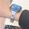 Star Rivet Lychee Leather Bracelet For Apple Watch Band S11/10/9/8/7/6/Ultra iWatch Strap 49/46/45/44/42/41/40/38mm Slim Stylish