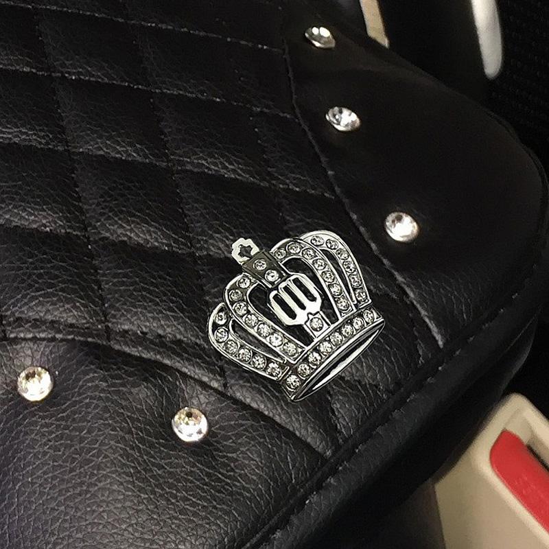 Diamentowa Korona Skórzany Podłokietnik Samochodowy Poduszka Pady Pokrowiec na Podłokietnik Konsoli Środkowej Przechowywanie Uporządkowanie Uniwersalna Dekoracja Wnętrza Samochodu