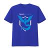 Maglietta Vintage Blu Simbolo Team Mystic per Uomo Fan Divertente Poke Go Saggezza Lavata Comoda Alla Moda Unisex Versatile