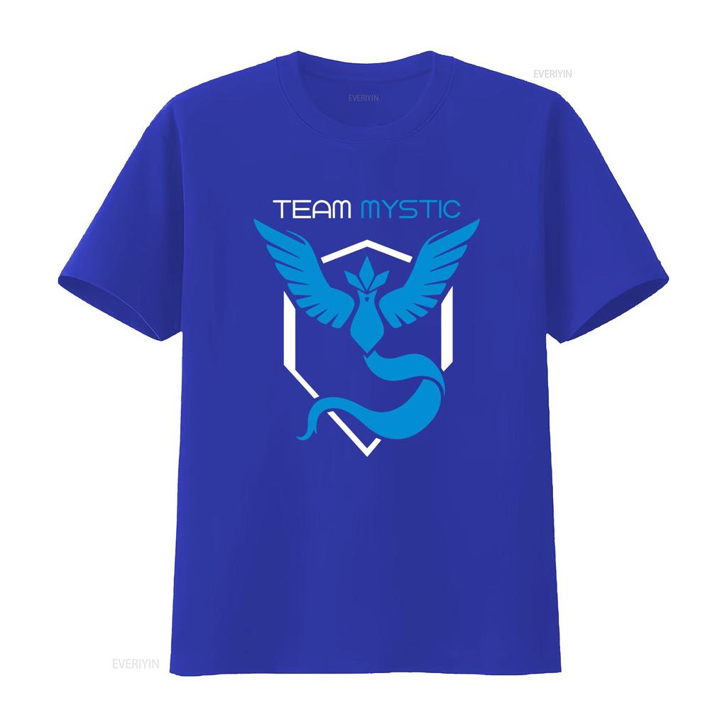 Maglietta Vintage Blu Simbolo Team Mystic per Uomo Fan Divertente Poke Go Saggezza Lavata Comoda Alla Moda Unisex Versatile
