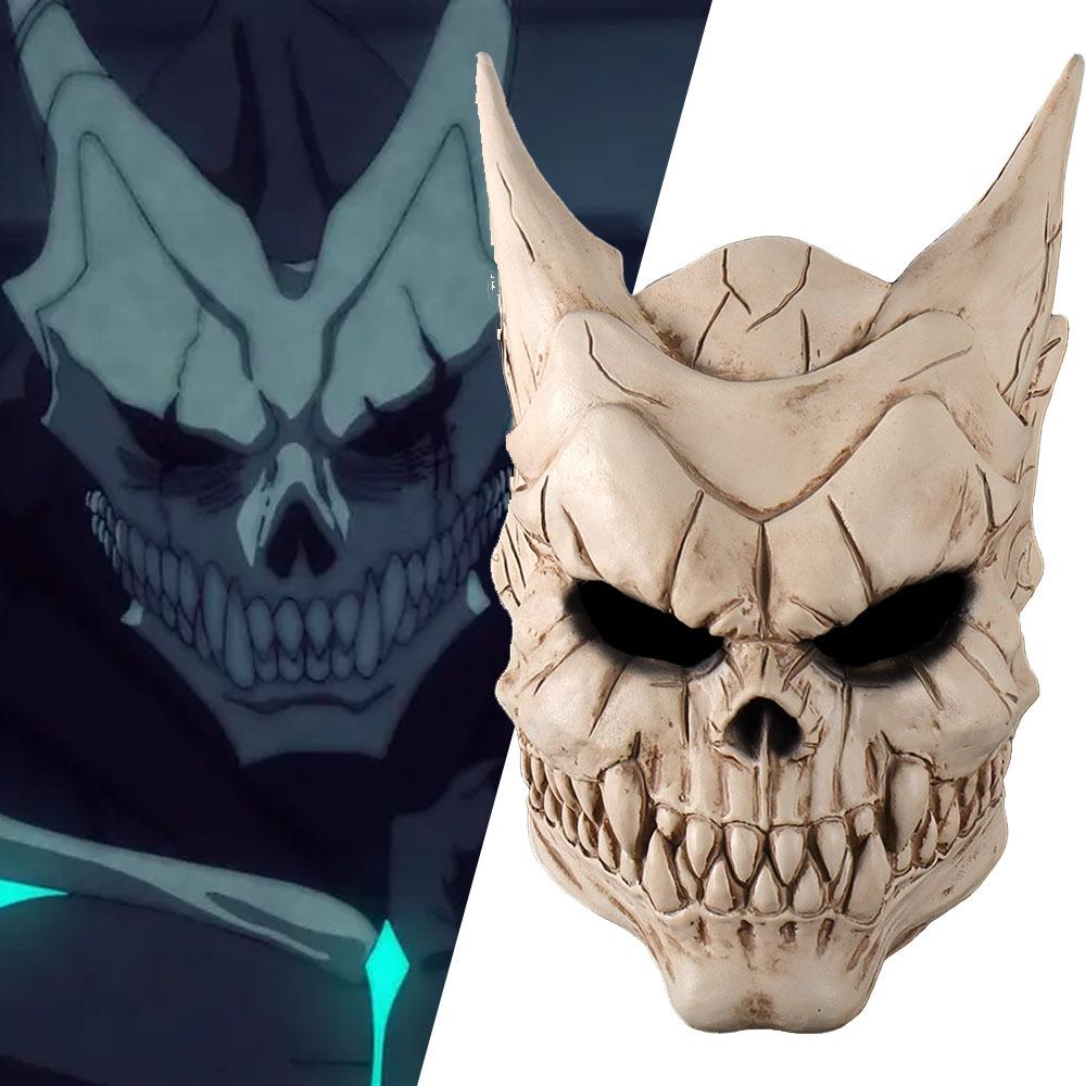 Japan Kaiju Nr. 8 Kafka Hibino Maske Dämon Schädel Erwachsener Latexhelm Cosplay Kostüm Halloween Karneval Party Requisiten