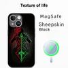 S-stock fashion pattern lucky design Phone Case For iPhone 17 16 15 14 13 12 Plus Pro Max  High-end Luxury Magsafe Sheepskin