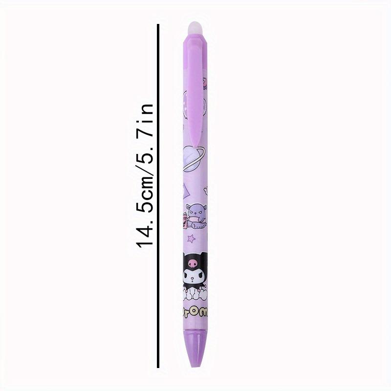 12Pcs Kuromi Cartoon Gel Pen Stationery 0.5mm Blue with Hook Office Write Personality Office Gift Pen Wholesale Ballpoint Pen