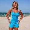 Nuovo Costume da Bagno Europeo Bellissime Donne Costume da Bagno a Pezzi Separati con Tasca Abbinamento Colori Sportivo Tankini Disponibile