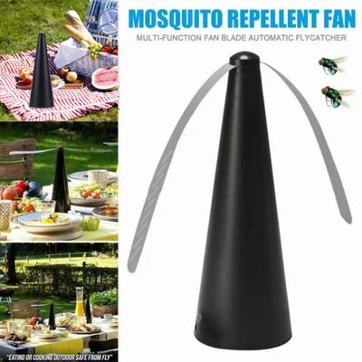 Ventilatore Repellente per Mosche con Striscia Riflettente Esterno Campeggio Pesca Picnic Interno da Tavolo