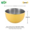 HUIHUADU 304 Stainless Steel Creamy Yellow Deep Mixing Bowl