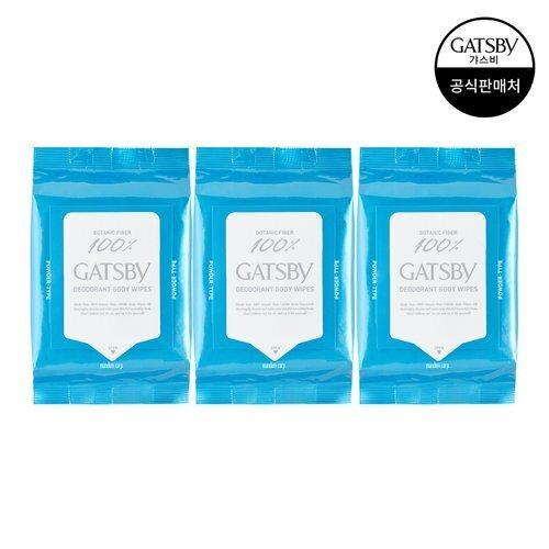 GATSBY Powder Deodorant Body Paper Cool Citrus Large Capacity 30 Sheets x3_635101