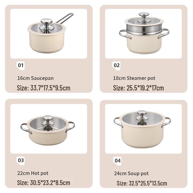 ZISIZ Korean Style Ceramic Coated Multi-Pot