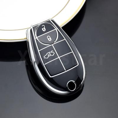 3 Buttons Soft Tpu Car Key Case Cover Shell Fob For Dodge Grand Caravan Challenger Charger Journey Ram 1500 Jeep Grand Cherokee