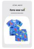 AostaBetty Boys' Casual Summer Short Sleeve Set - European & American Style Two-Piece Homewear