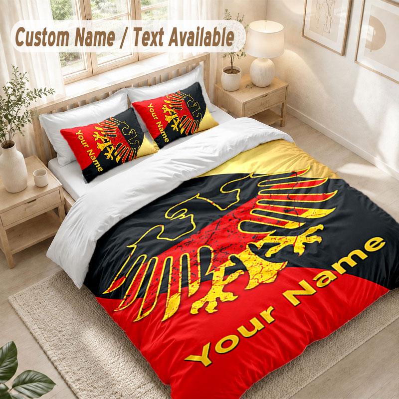 Custom Name Bedding Set 3 PiecesEintracht Frankfurt Print Duvet Cover + 2 Pillowcases Soft Bed Decor