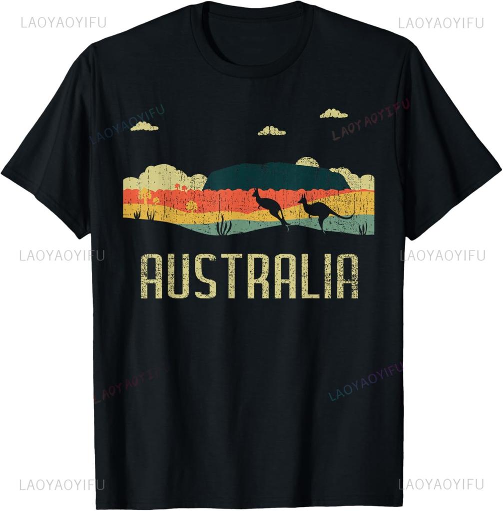 Vintage Jump Kangaroo Australia Day Australian Tshirt Printed Tshirt Print Original Design Gifts T Shirts