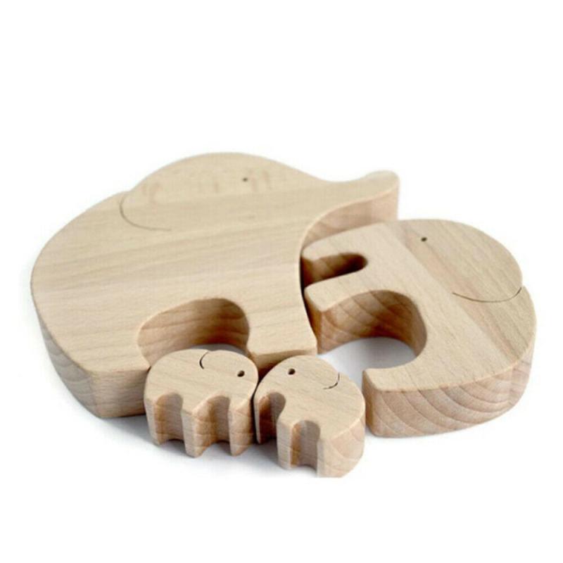 Mother's Gift Elephant Mother And Child Family Wooden Ornaments Home Decoration Ornaments