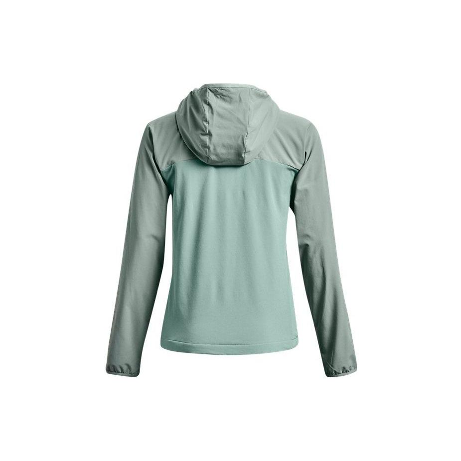 Under Armour Terrain Reflective Design Hooded Half-Zip Long Sleeve Sweatshirt Women Sweatshirt Green 1374536-177