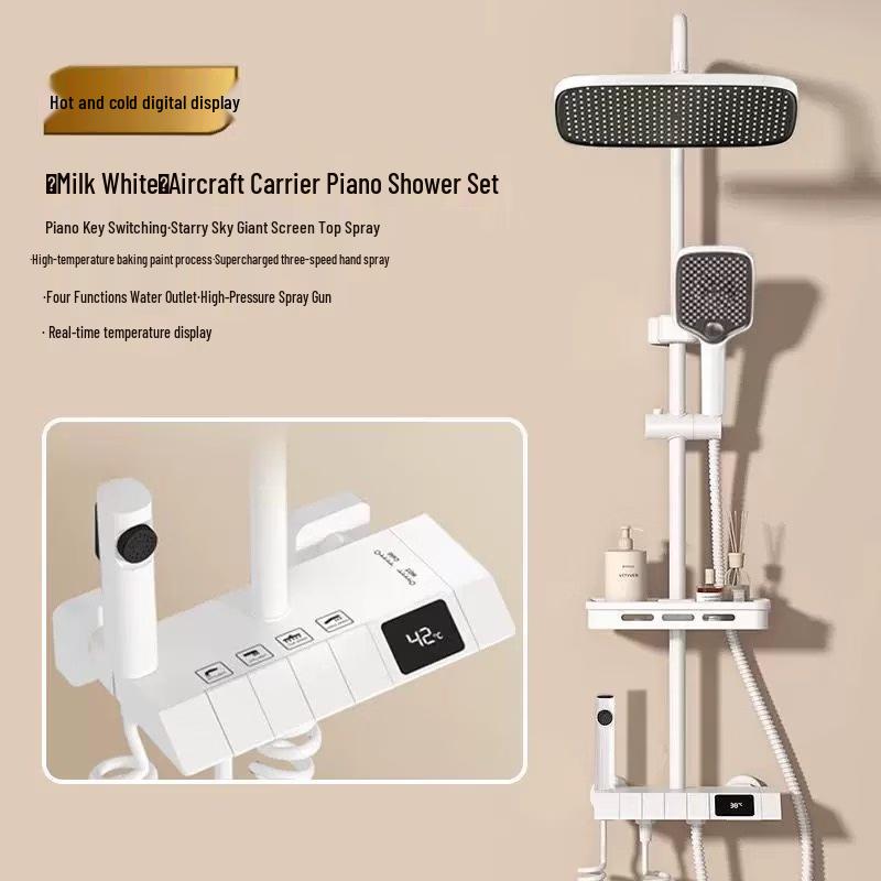 Умная термостатическая цифровая медная душевая система