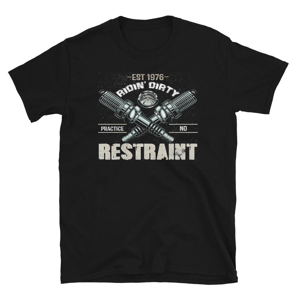 

No Restraint Sparkplugs Motorcycle Rider T-Shirt L