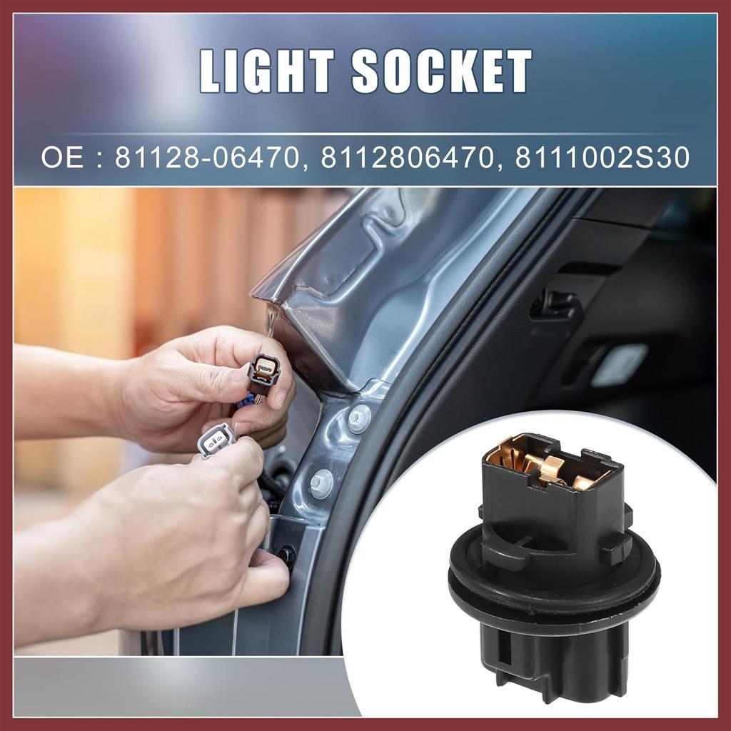 Front Turn Signal Light Lamp Bulb Holder 81128-06470 for Toyota Avalon 2013-2016 Plastic Black Replace Parts