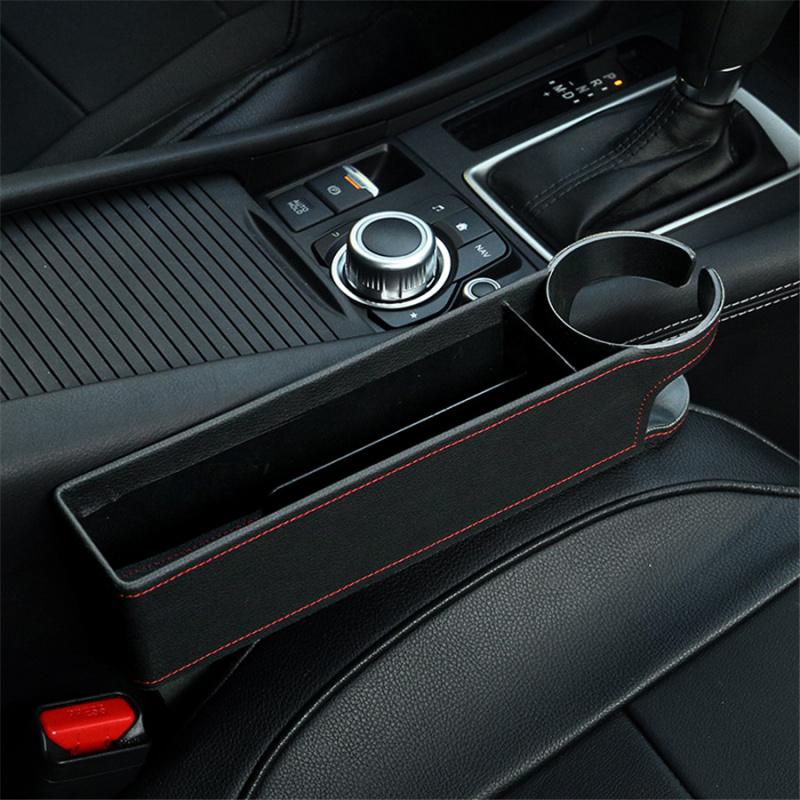 New Car Seat Gap Organizer Vehicle Crevice Storage Box Accessories Cup Holder Black