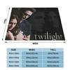 Edward Bella Flannel Throw Blanket The Twilight Saga Movie Blanket for Home Travel Ultra-Soft Bedspread