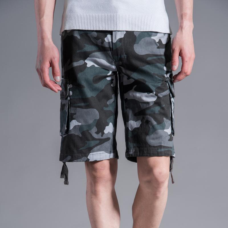 Summer Cargo Shorts Men Loose Washing Pocket Cargo Shorts Men Loose Pants