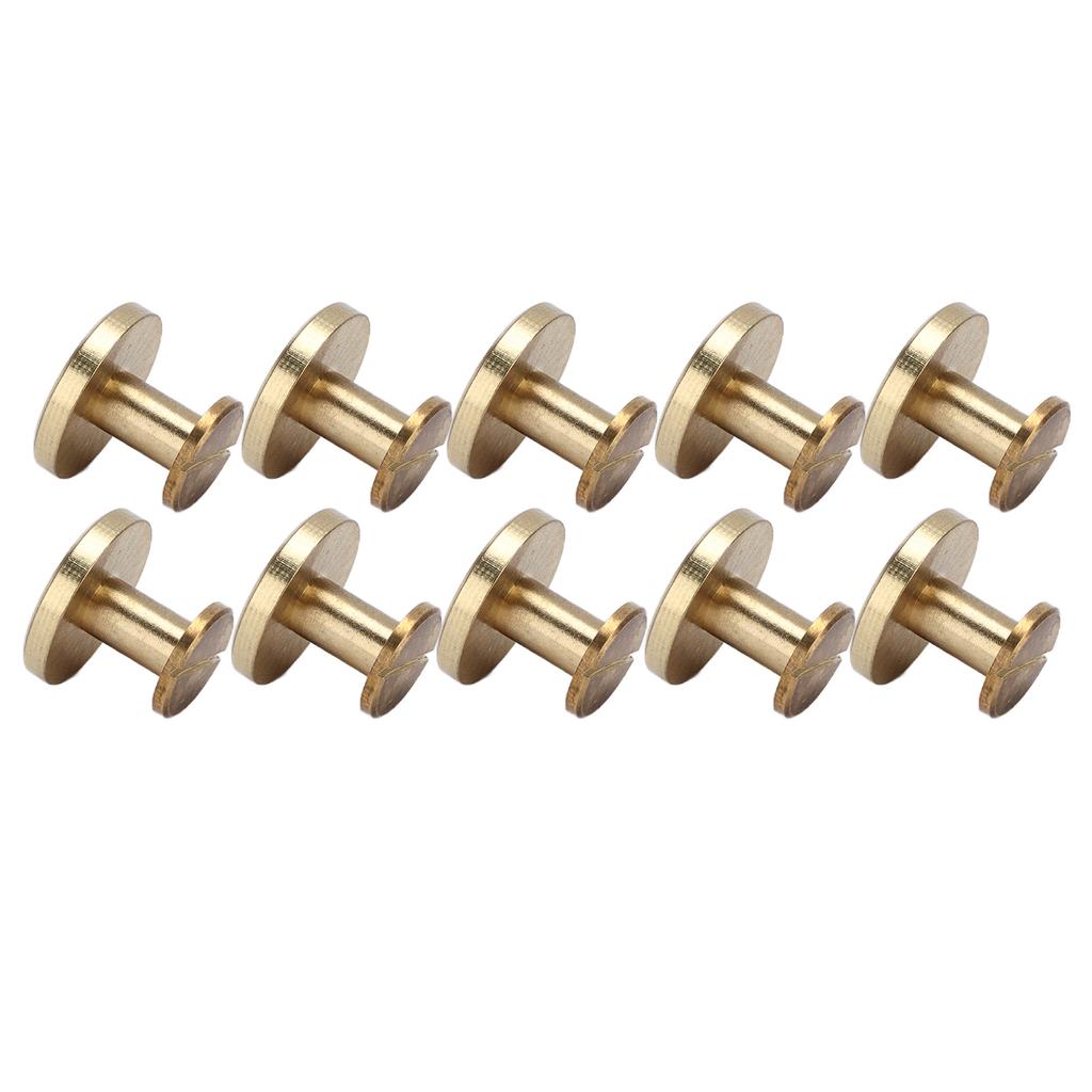 10 Seturi Șuruburi pentru Legat Cărți Legare Ușoară Dezasamblare Robust Nituri pentru Registre pentru Artizanat din Piele Registru