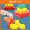Colorful Wooden Cube Building Blocks Educational Toys For Childrens Geometry Learning