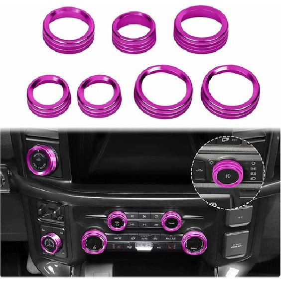 Крышка ручки переключателя кондиционера, фар, 4WD, прицепа для Ford F150 + Фиолетовый