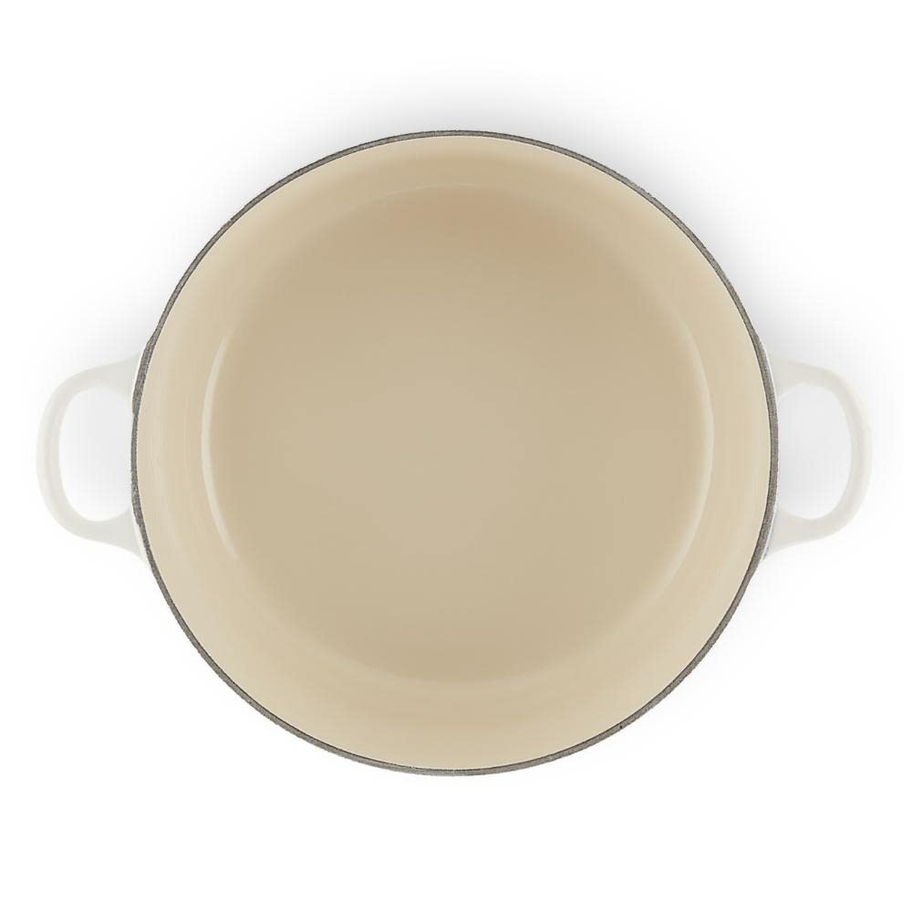 LE CREUSET Cast Iron Enamel Cocotte Ronde 24 Cotton and Oven Compatible Japanese Cm, Linen, Gas, Induction, [Official Product]